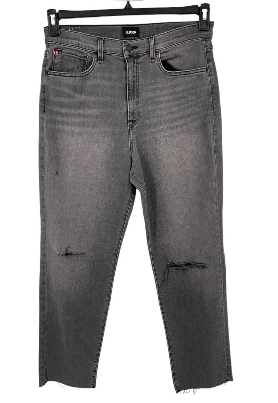 Hudson jeans Kass high rise straight ankle gray size 29